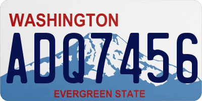 WA license plate ADQ7456