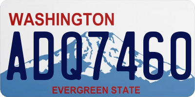 WA license plate ADQ7460