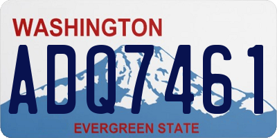 WA license plate ADQ7461