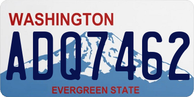 WA license plate ADQ7462