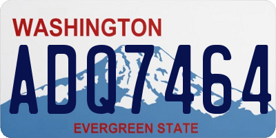 WA license plate ADQ7464