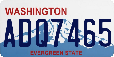 WA license plate ADQ7465