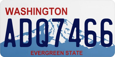 WA license plate ADQ7466