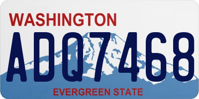WA license plate ADQ7468