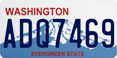 WA license plate ADQ7469