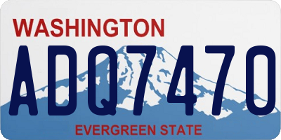 WA license plate ADQ7470