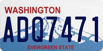 WA license plate ADQ7471