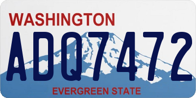 WA license plate ADQ7472