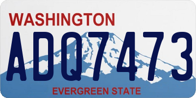 WA license plate ADQ7473