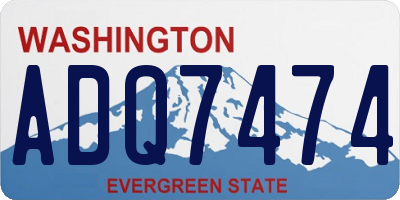WA license plate ADQ7474