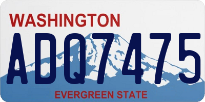 WA license plate ADQ7475