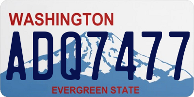 WA license plate ADQ7477