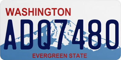 WA license plate ADQ7480