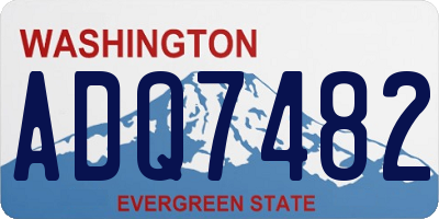 WA license plate ADQ7482