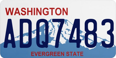 WA license plate ADQ7483