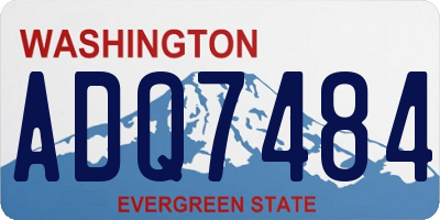WA license plate ADQ7484
