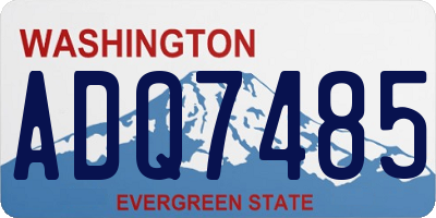 WA license plate ADQ7485