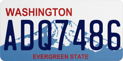 WA license plate ADQ7486