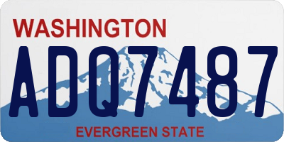 WA license plate ADQ7487