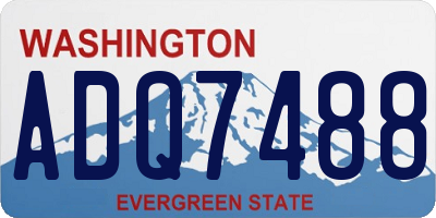 WA license plate ADQ7488