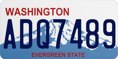 WA license plate ADQ7489