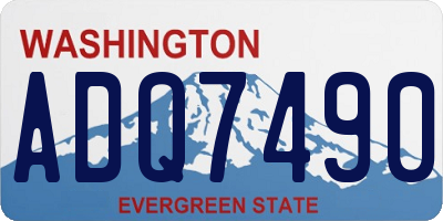 WA license plate ADQ7490