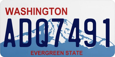 WA license plate ADQ7491