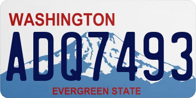 WA license plate ADQ7493
