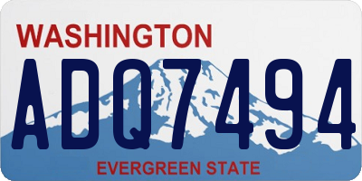 WA license plate ADQ7494