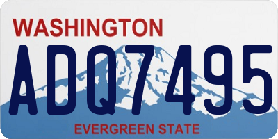 WA license plate ADQ7495