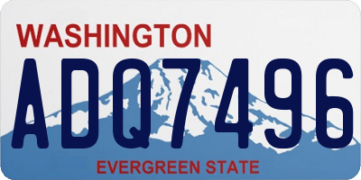 WA license plate ADQ7496