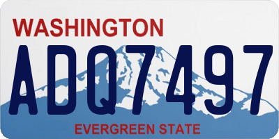 WA license plate ADQ7497
