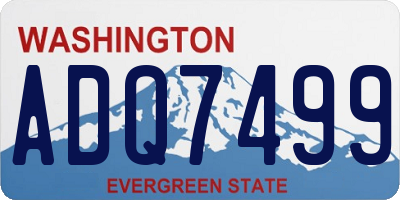 WA license plate ADQ7499