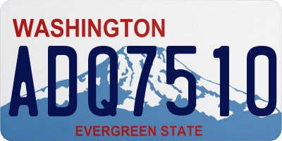 WA license plate ADQ7510