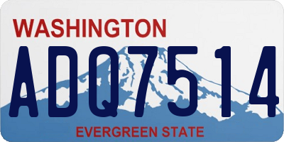 WA license plate ADQ7514