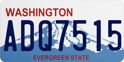 WA license plate ADQ7515