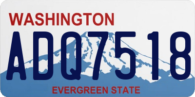 WA license plate ADQ7518