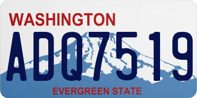 WA license plate ADQ7519