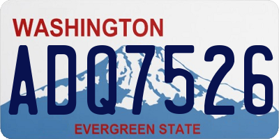 WA license plate ADQ7526