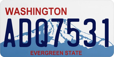 WA license plate ADQ7531
