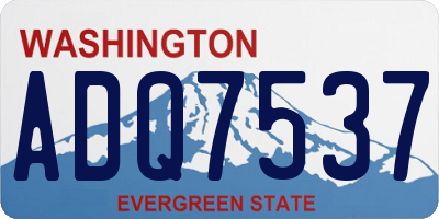 WA license plate ADQ7537