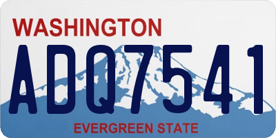 WA license plate ADQ7541