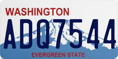 WA license plate ADQ7544