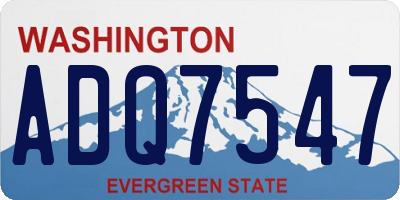 WA license plate ADQ7547