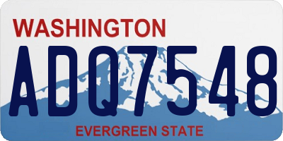 WA license plate ADQ7548