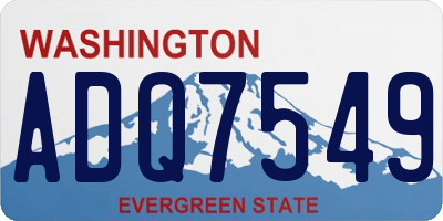 WA license plate ADQ7549
