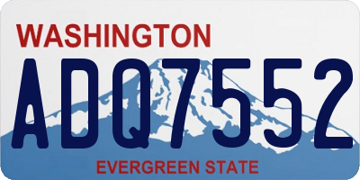 WA license plate ADQ7552