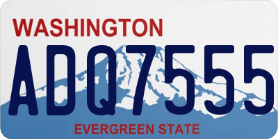 WA license plate ADQ7555