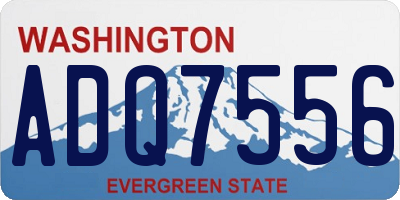 WA license plate ADQ7556