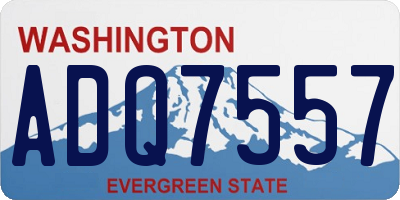 WA license plate ADQ7557